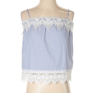 Express Strapless Blue Shirt